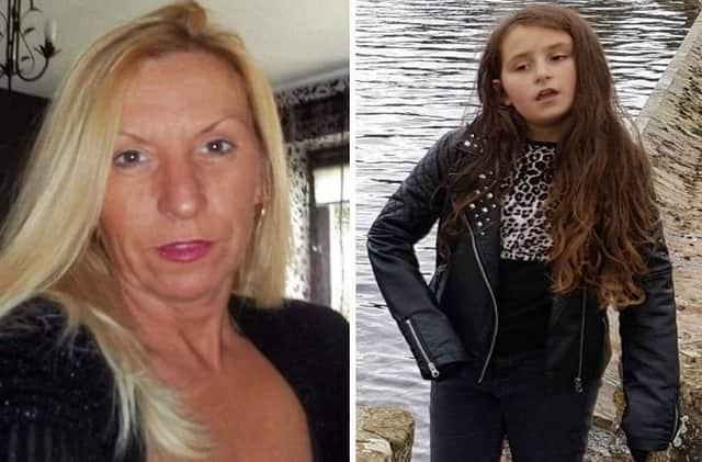 Sian Duili (left) and daugther Aisha were last seen in Barry, South Wales on Tuseday but are believed to have travelled to north of England and Scotland. Picture: South Wales Police