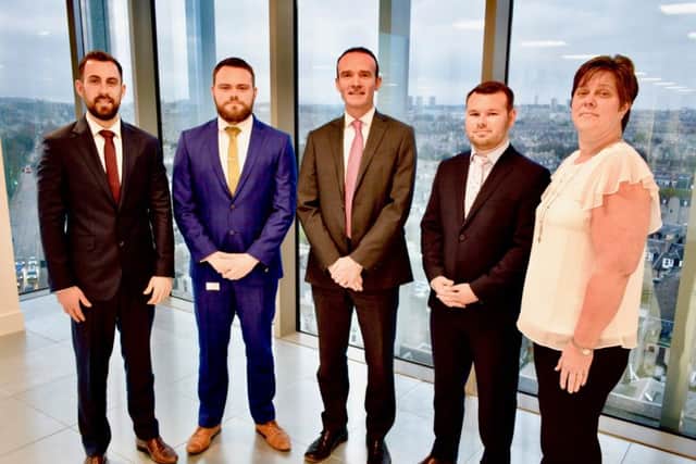 From left: Granth Thornton's Matthew Lowson, Jack Grigor, Barry Fraser, Kyle Evett and Moira Wilkie. Picture: Contributed