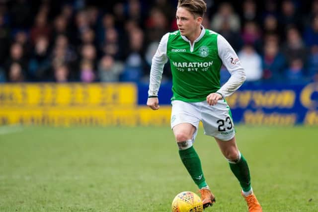 Scott Allan in action for Hibernian last season. Pic: SNS