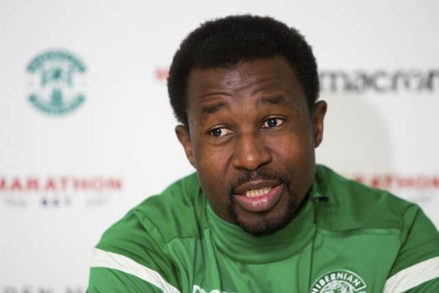 Hibernian's Efe Ambrose. Pic: SNS/Bruce White