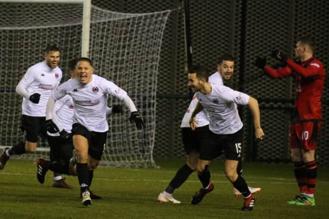John Rankin celebrates his winner (pic by Craig Black Photography)