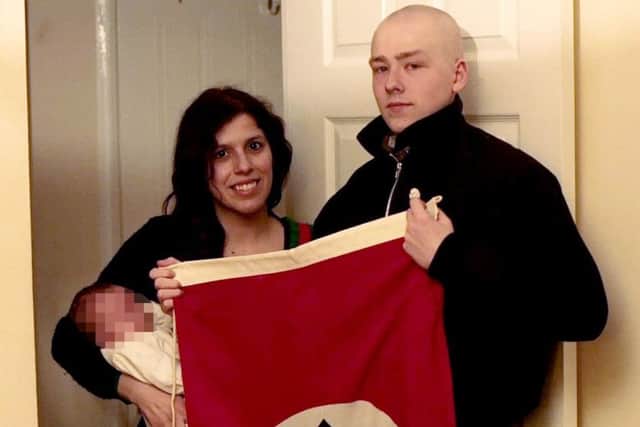 Claudia Patatas and Adam Thomas who belonged to banned neo-nazi terror group National Action and called their baby son Adolf.