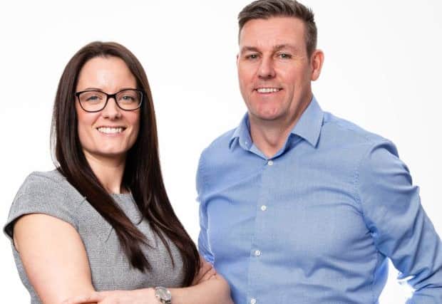 Sarah Fenton with Lovell Scotland interim managing director Kevin McColgan. Picture: John Young