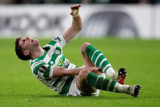 Ryan Christie sustained a bad injury against Red Bull Salzburg. Picture: Getty Images