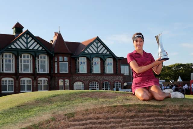 Georgia Hall with the Ricoh Women's British Open at Royal Lytham.