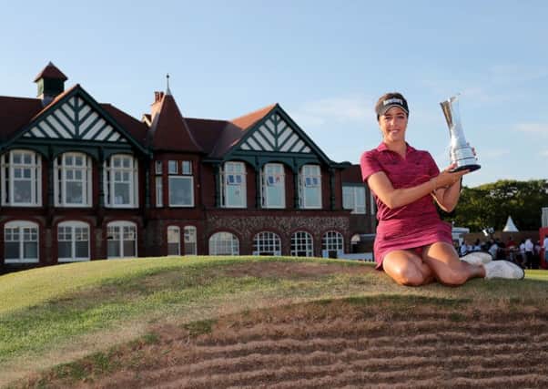 Georgia Hall with the  Ricoh Women's British Open at Royal Lytham.