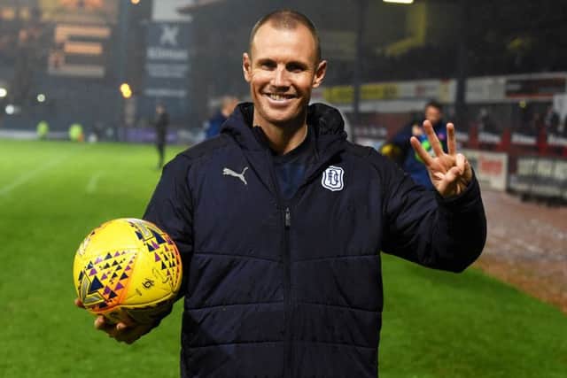 Kenny Miller celebrates his hat-trick against Hamilton. Picture: Paul Devlin/SNS