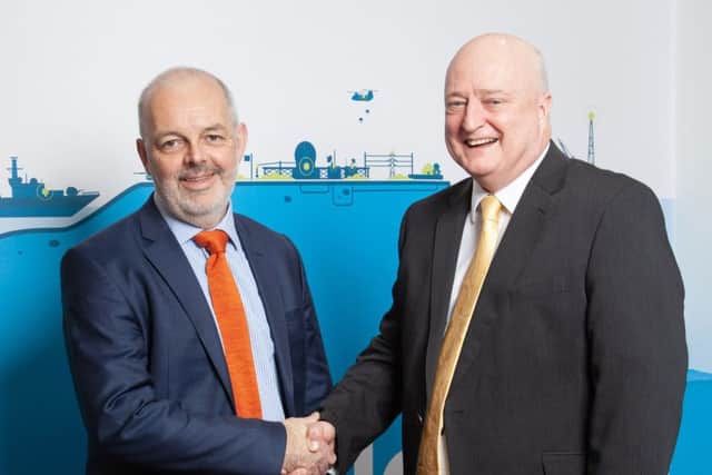 Paul Winstalney (left) will succeed Ian Reid (right) as chief executive at Censis. Picture: McAteer Photograph