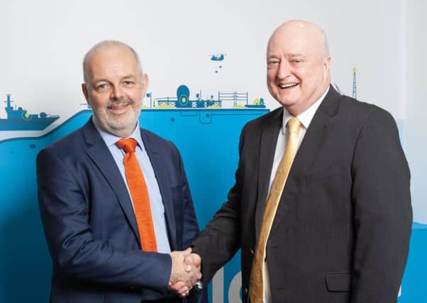 Paul Winstalney (left) will succeed Ian Reid (right) as chief executive at Censis. Picture: McAteer Photograph