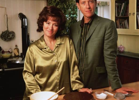 Weir and Richard E Grant as Minty and Simon Marchmont, food snobs and TV foodies in the hilariously prescient Posh Nosh, co-written by Weir, 2003. Picture: BBC