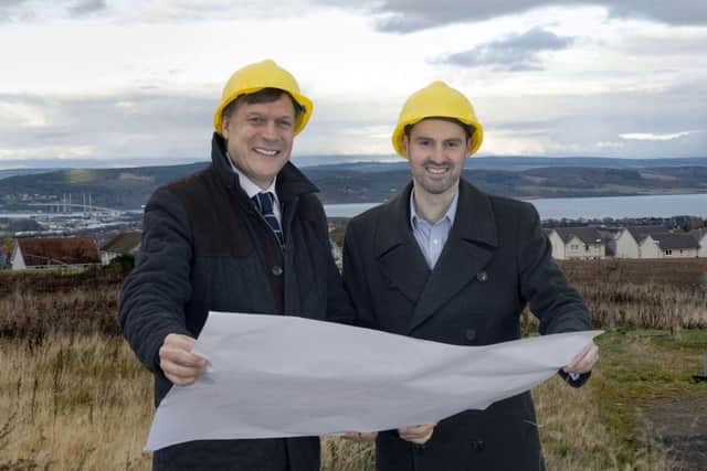 Ron Taylor and Keith Barclay at a proposed site in Inverness. Picture: Trevor Martin