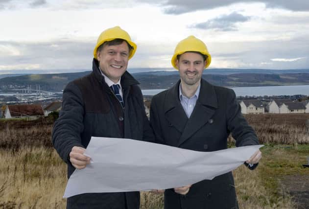 Ron Taylor and Keith Barclay at a proposed site in Inverness. Picture: Trevor Martin