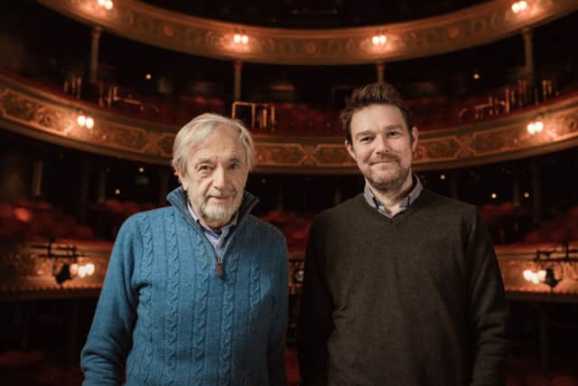 Forsyth pictured with David Greig at the Lyceum Theatre, Edinburgh