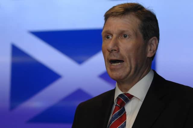 Then Scottish justice secretary Kenny MacAskill speaks to the media in Edinburgh after announcing Abdelbaset Ali Mohmed Al Megrahi was to be freed on compassionate grounds. Picture: Neil Hanna