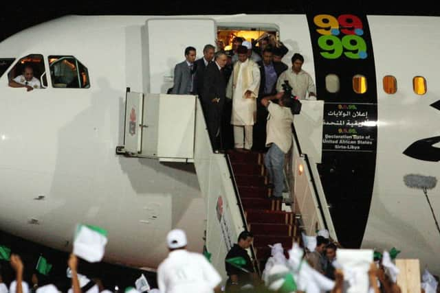 Freed Lockerbie bomber Abdelbaset Ali Mohmet al-Megrahi arrives in Tripoli late on August 20, 2009. Picture: AFP/Getty