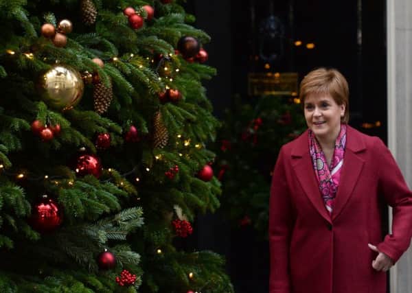 Scotland's First Minister Nicola Sturgeon arrives at 10 Downing Street, London. Picture: Kirsty O'Connor/PA Wire