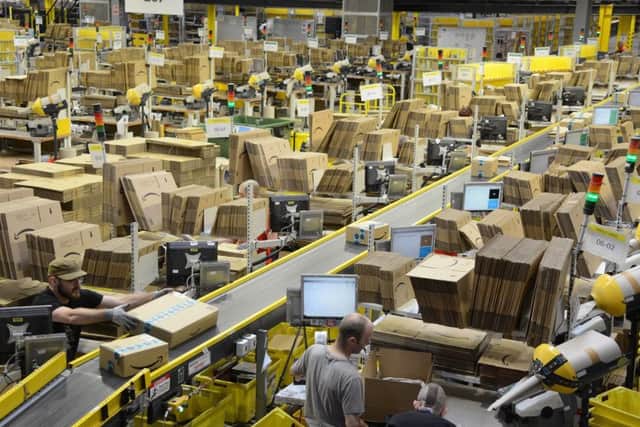 The Amazon warehouse in Dunfermline ahead of Black Friday. Picture: Jon Savage