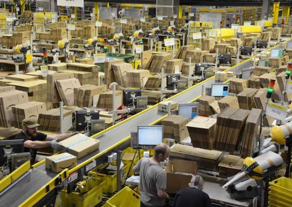 The Amazon warehouse in Dunfermline ahead of Black Friday. Picture: Jon Savage