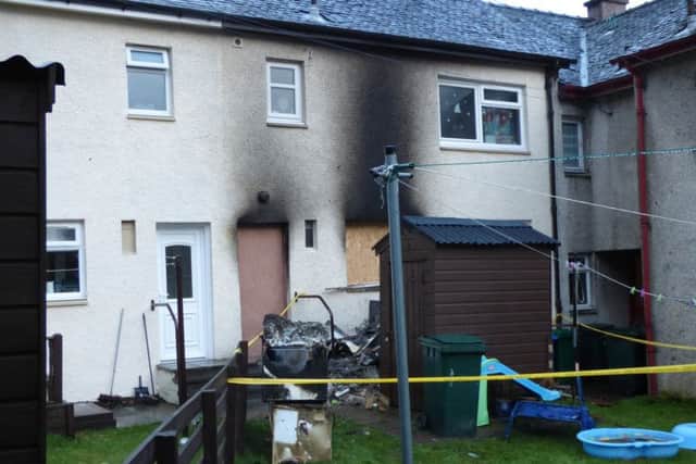 he Muir family's home at Dunollie, Oban, which was hit by a fire after toaster set alight. Pictur: Moira Kerr.