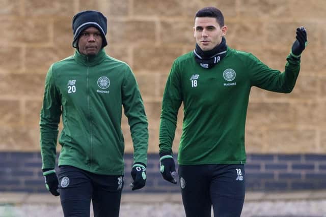 Celtic star Tom Rogic, right, has been included in the squad. Picture: SNS