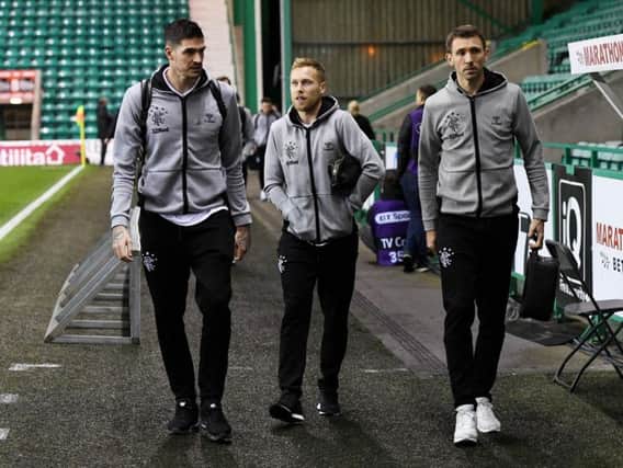 Rangers players exited the team bus to 'Simply the Best'.