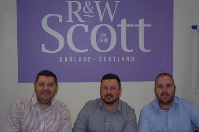 R&W Scott directors Stephen Currie, John Easton, Michael Hewitt. Picture: Contributed