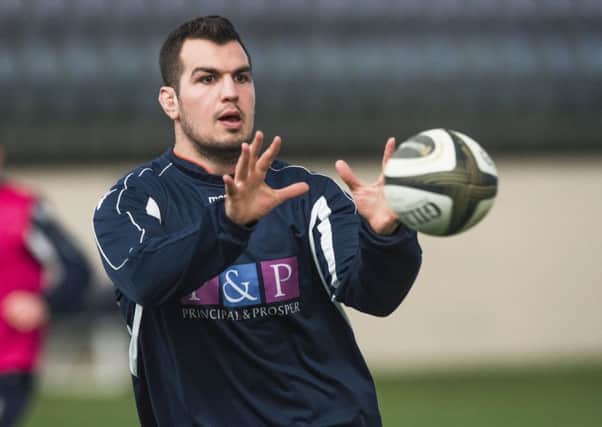 Edinburgh's Stuart McInally in training ahead of the 1872 Cup clashes. Picture: Gary Hutchison/SNS/SRU