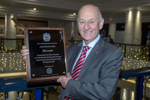 Bill Lockie pictured with the prestigious John Panton Award. Picture: Kenny Smith