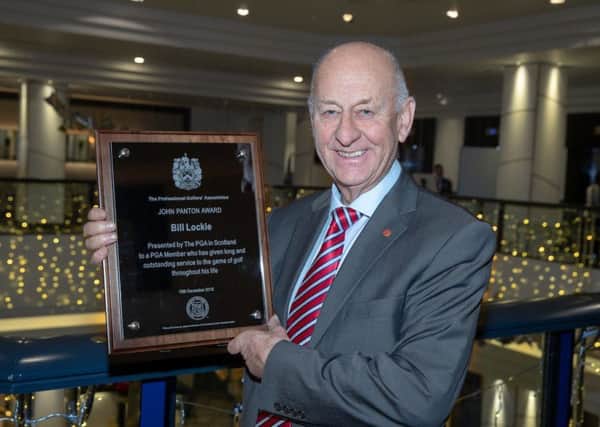 Bill Lockie pictured with the prestigious John Panton Award. Picture: Kenny Smith