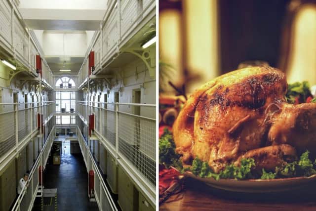 Menus issued by the Scottish Prison Service show the range in festive treats hardened criminals - including serial killer Peter Tobin - will be tucking into on December 25.