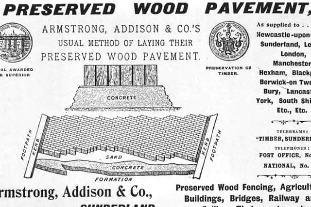 A schematic of the wooden pavement plan.