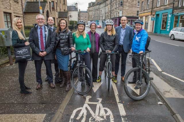 Lee Craigie with leaders of active travel groups such as Cycling Scotland, Forth Environment Link, Cycling UK and Living Streets Scotland. Picture: Transport Scotland