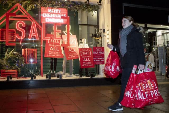 The annual Next Boxing Day Sale takes place on Edinburgh's Princes Street. Picture: SWNS