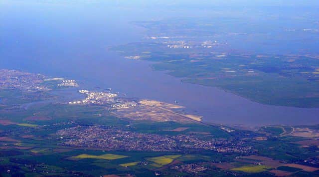 The Thames Estuary where the cargo ship incident has taken place