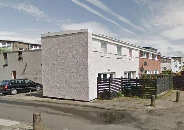 The attack took place at a shop on Glenhove Road, Cumbernauld.