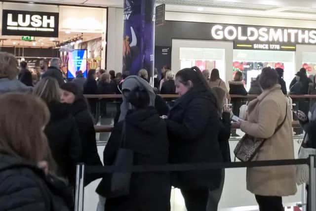 Shoppers queued at Braehead from 2.45am.