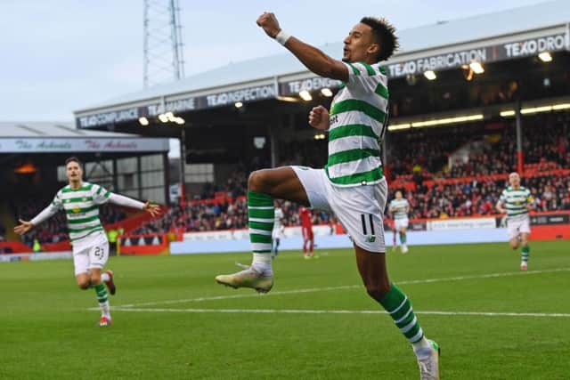 Scott Sinclair celebrates scoring the opener. Picture: SNS Group