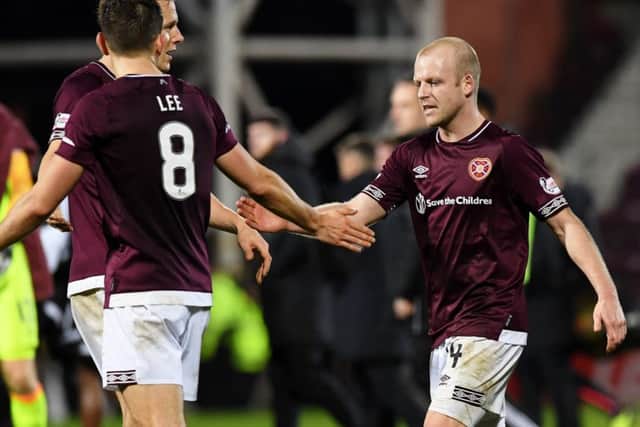Steven Naismith scored his 14th goal of the season as Hearts beat Hamilton. Picture: SNS Group