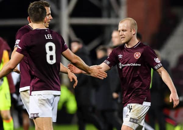 Steven Naismith scored his 14th goal of the season as Hearts beat Hamilton. Picture: SNS Group