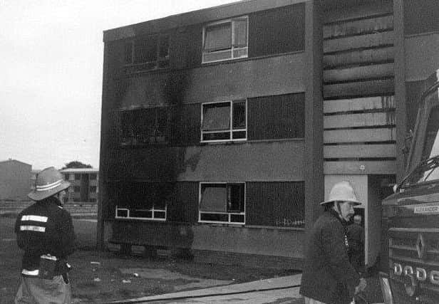 Attending a house fire in Edinburgh in the 1980s.