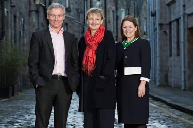 The Archangels executive team, from left - David Ovens, chief operating officer; Niki McKenzie, investment director; and Sarah Hardy, chief investment officer. Picture: Robert Perry.