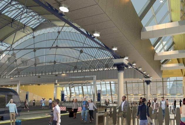 Queen Street station's new glass frontage will look onto George Square. Picture: Network Rail
