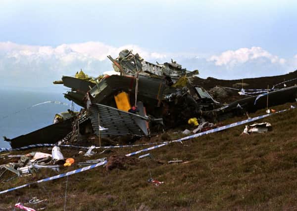 The remains of the Chinook helicopter that crashed in 1994. Picture: PA