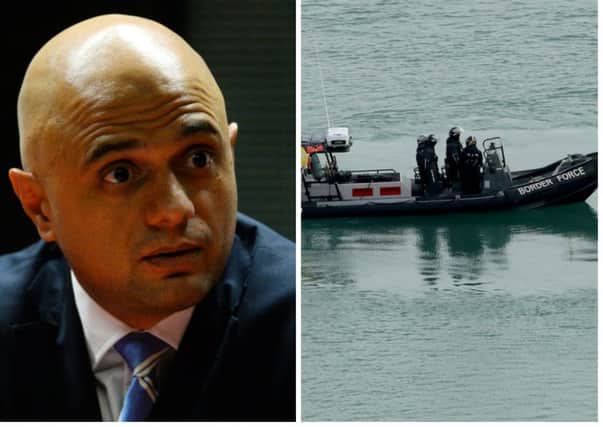 Home Secretary Sajid Javid has cut his break short after migrant boats were intercepted in the Channel. Pictures: PA
