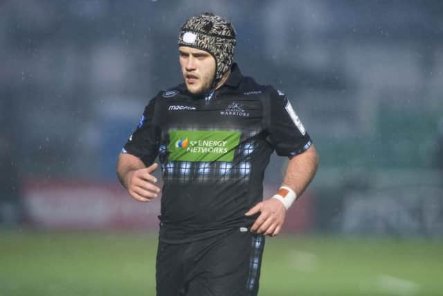 Grant Stewart lasted only 40 minutes at Scotstoun. Picture: SNS/SRU.