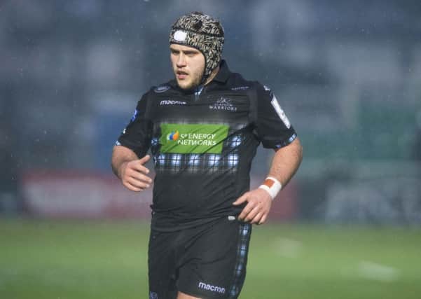 Grant Stewart lasted only 40 minutes at Scotstoun. Picture: SNS/SRU.
