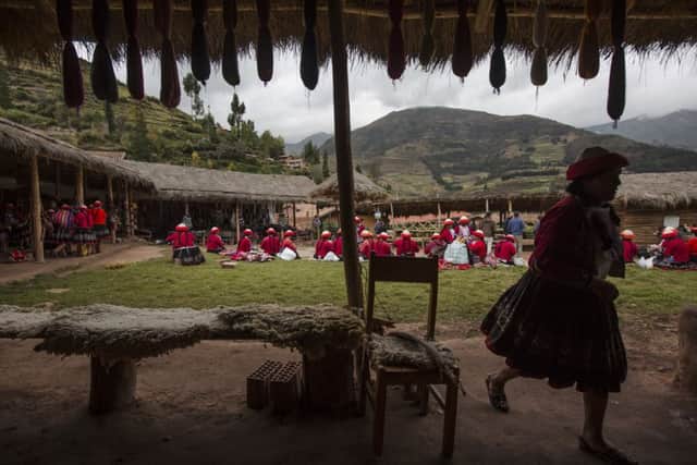The Lares Trek allows a visit to rural projects that benefit from tourism, such as the Ccaccaccollo Women's Weaving Co-operative run by Planeterra in the Sacred Valley