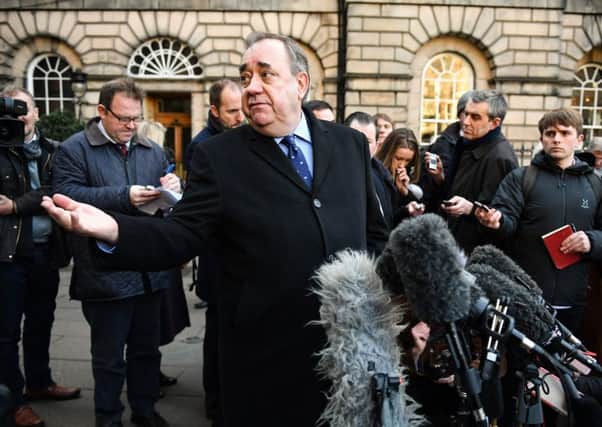 Alex Salmond speaks to the press after winning a judicial review against the Scottish Government (Picture: Jeff J Mitchell/Getty Images)