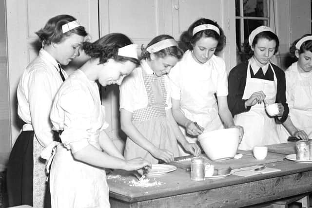 Girls at Portobello High School enjoying a home economics class in 1953  now the subject is set to make a comeback