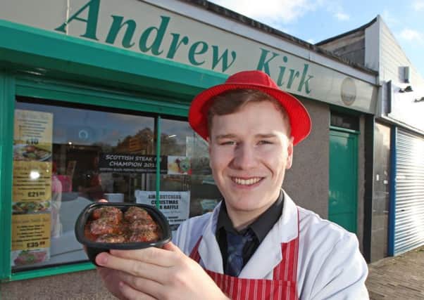 Andrew Kirk, Cardenden butcher, winner at the Scottish Craft Butchers Haggis/Pork Products Awards 2019.